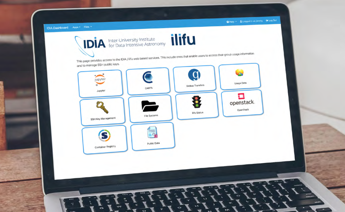 ilifu research cloud user interface.