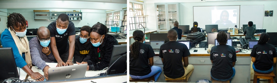 Despite COVID restrictions, students successfully used ilifu systems while participating in the Big Data Hackathon at the Technical University of Kenya in 2021. Credit: Hack4dev
